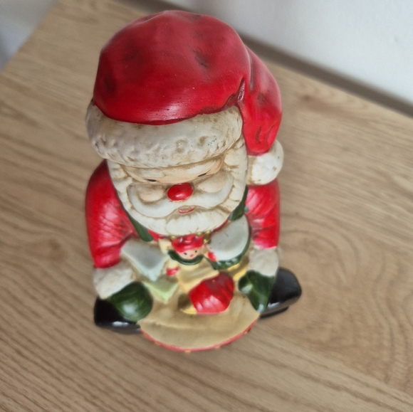 Vintage 1987 Collectible Rotating Christmas Winding Santa Music Box 7" - Picture 10 of 11